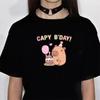 Unisex Harajuku Graphic Tshirt Japanese Unisexga Capybara Print Casual Designer Short Sleeve Top