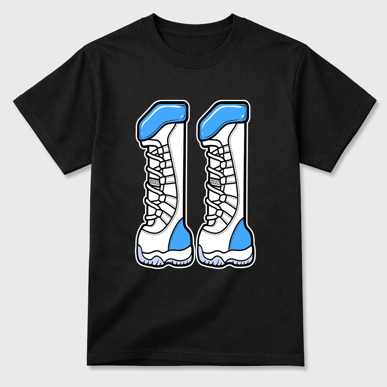 11s unc sneaker match tee - Number 11 graphic tee. Streetwear Brand Graphic T-Shirt. 11s University Blue XL