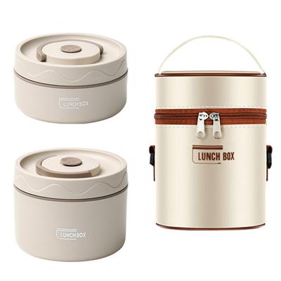 1 Set 420/550ML Stainless Steel Lunch Box with Airtight Lid Double Layers Food Grade Dishwasher Microwave Freezer Safe