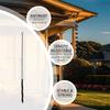 1/2PCS Aluminum Rain Chain Anchors Black Gutter Drainage Hooks With 10inch Stakes 20inch Chains Durable Easy Installation