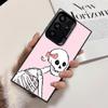 Pink Style Skull Witch Soft Phone Case for Samsung Galaxy S24 S25 FE S26 Edge S23 Ultra S22 Plus S21 + Shockproof Cover Back She