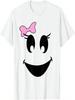 Süßes Mädchen Geist Mit Schleife Ghoul Gesicht Halloween T-Shirt