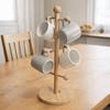Non-Slip Base Cup Storage Holder 6 Hooks Design Coffee Mug Rack Tabletop Cup Shelf  Kitchen