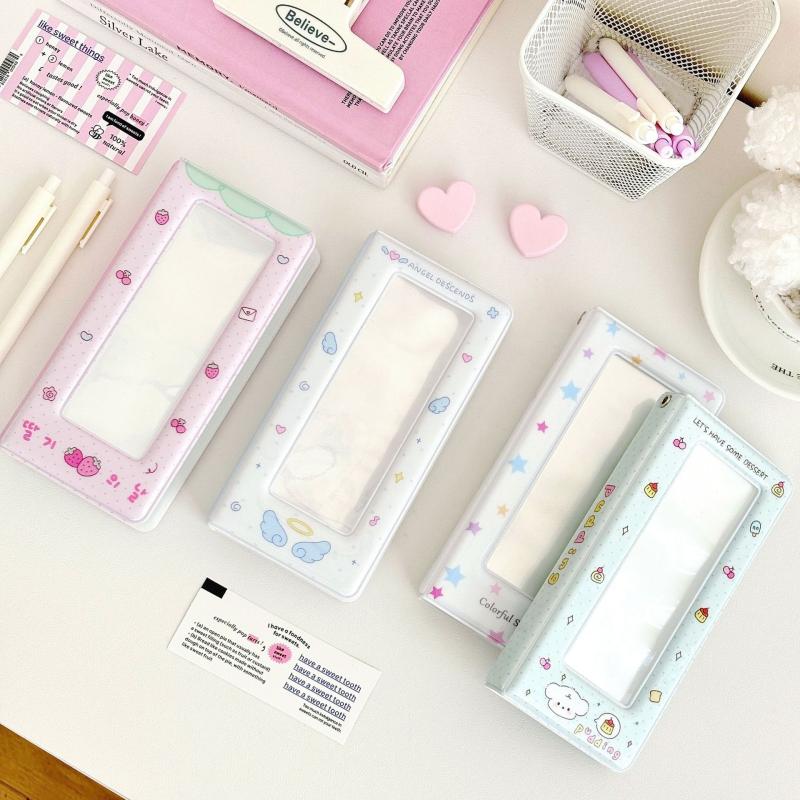 Album 4 Grid Card Holder Note Holder Cute Life 4 Cut Photo Collection Book Star Minimalist Sstyle Idol Photocard Storage