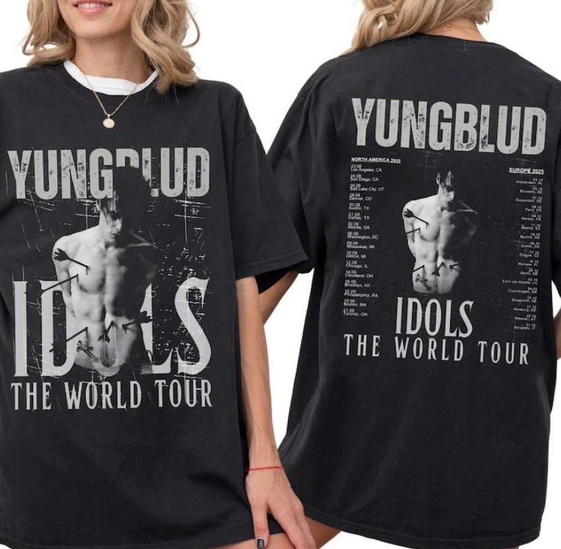 Yungblud Idols World Tour 2026 Unisex T-Shirt Music Fans Gift Merch XL
