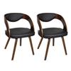 Dining Chairs 2 Pcs. Brown Faux Leather