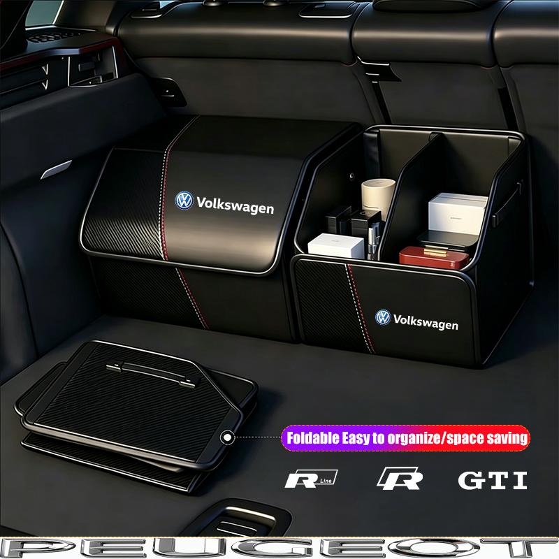 Folding Car Trunk Organizer Box Storage Bag Tools Tidying For VW GTI Polo Golf Passat Tiguan Arteon Touareg Taigo Jetta Hub Cap EE1