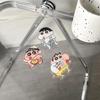 Crayon Shin Chan Anime Figures Cartoon Mobile Phone Cushion Bracket Interest Back Stick Telescopic Bracket Desktop Ornament Gift
