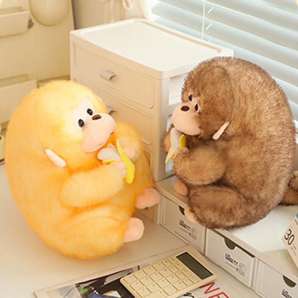 PP Cotton Banana Monkey Plush Toy Fluffy Banana Monkey Doll Funny Monkey Stuffed Doll  Kids Gift