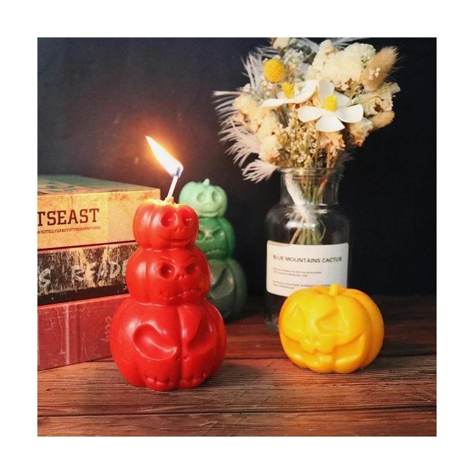 1 Pcs Pumpkin Candle Silicone Mold DIY Candle Making Soap Resin Chocolate Beeswax Mold Christmas Gifts Craft