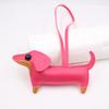 +Cartoon Leather Sausage Dog Hand Rope Bag Pendant Phone Case Accessories Pendant Car Dog Keychain
