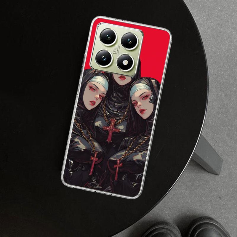 Dark Demon Nun Phone Case Cover for Xiaomi Redmi Note 15 14 13 12 11 Pro Plus 14S 12S 11S 11T 11E 10S 10 Customized Fundas Redmi