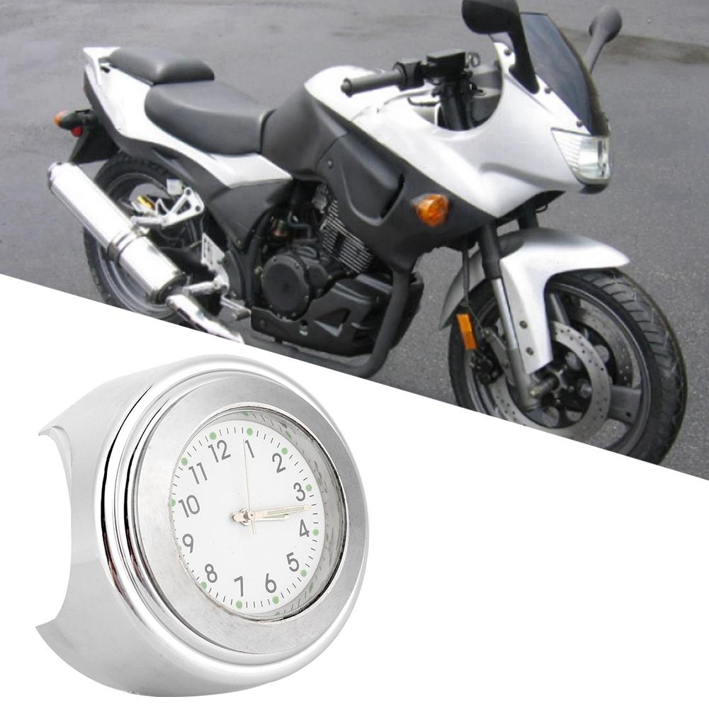 2225mm Motorcycle Handlebar Clock Metal Mount Hand Grip Bar Watch (Black )