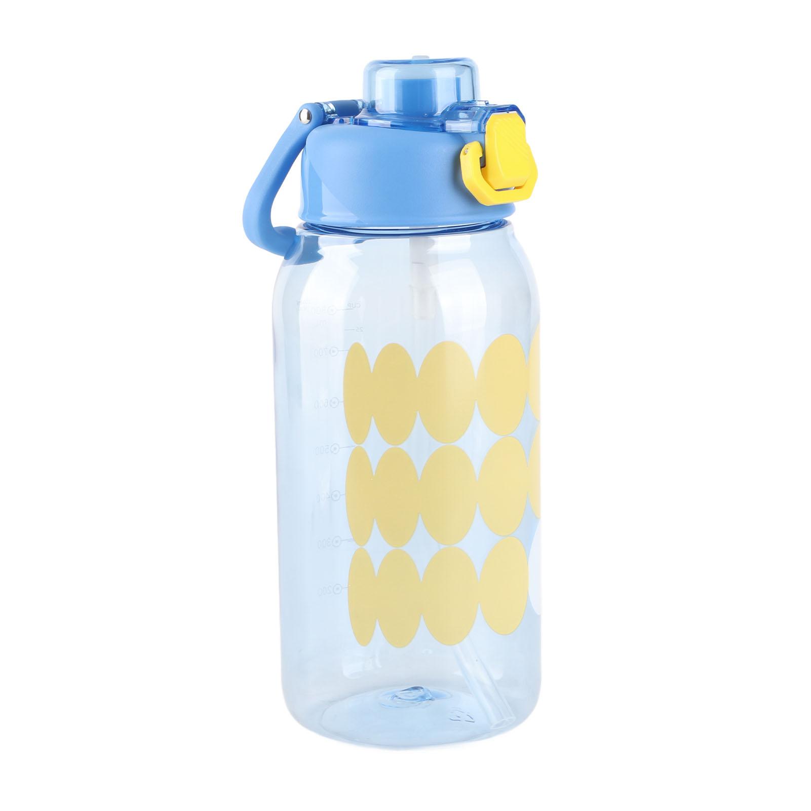 

Пластиковая бутылка для воды Летняя Большая емкость Спортивная чашка для воды 1000 мл Ударопрочная Портативная бутылка с соломинкой