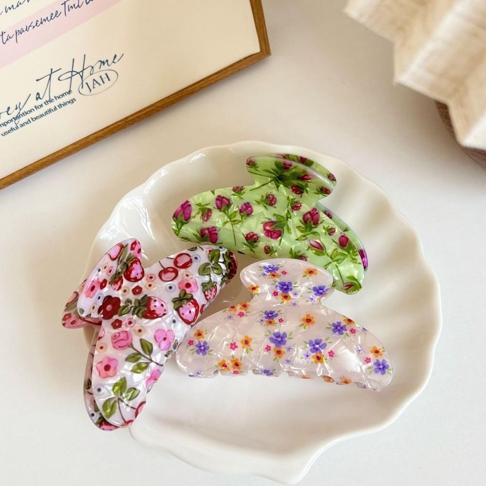 Sweet Hair Claw Clip Retro Floral Hair Accessories Fashion Hairpin  Girls Gifts