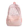 Cute Heart and Bow Print School Backpack with Front Pocket Top Handle Casual Daypack for Girls Students