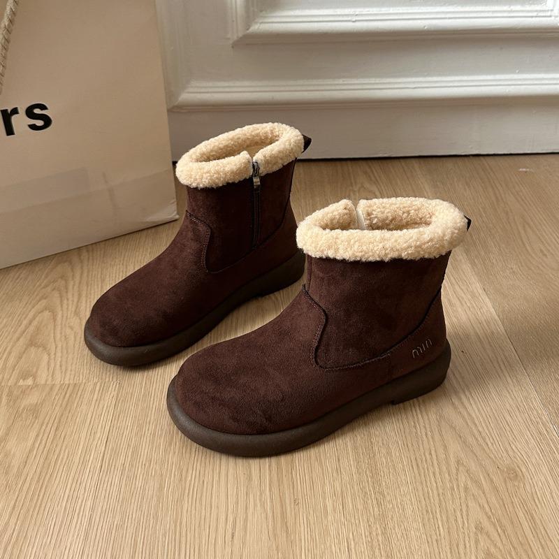 

Женские зимние сапоги, новая зимняя обувь, теплая хлопковая обувь с плюшевыми хлопковыми сапогами 40 коричневый
