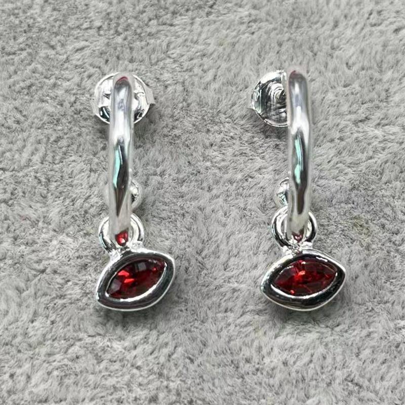 2026 new hot selling high-quality exquisite gemstone C earrings, suitable for casual and fashionable matching