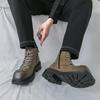 Men All Season Boots Leather Casual Fashion Outdoor Street Durable Non Slip Comfortable Wear For Daily Use