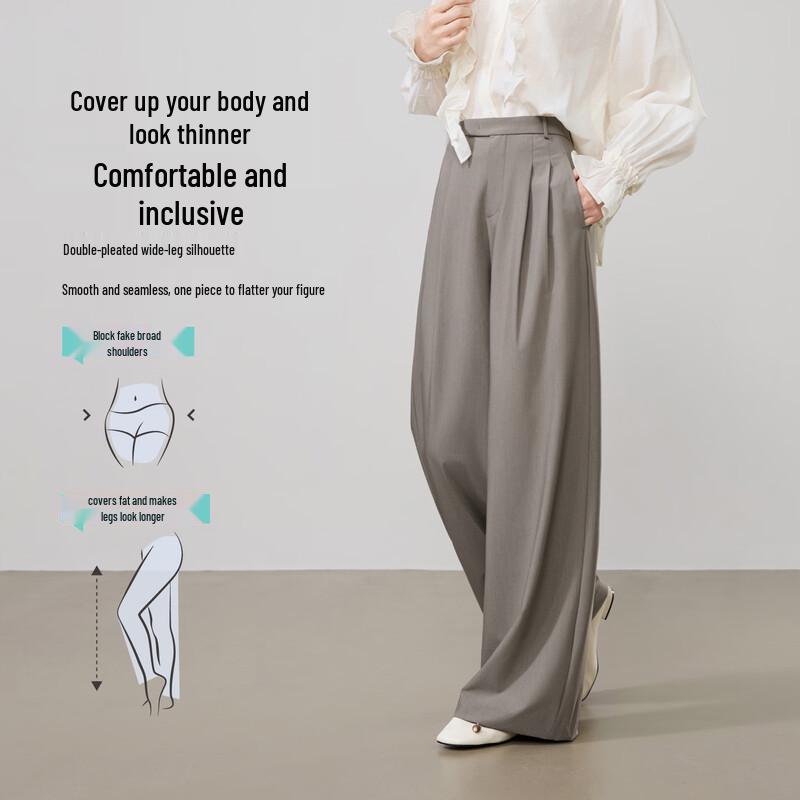 Women's High-Waisted Wide-Leg Suit Pants