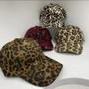 Old ripped casual cap showing face small Korean version Y2K leopard print baseball cap female couple sun hat male