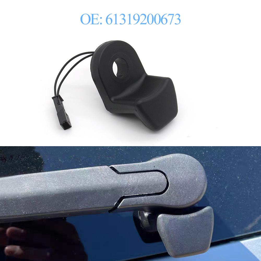 Car Rear Tailgate Window Gloss Control Key Switch Button For BMW 3 5 Series E46 E91 E61 328i 535xi 61319200673,8385694,9200673 Black 1PC