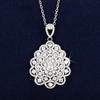 Exquisite Floral Cluster Pendant Necklace for Women Luxury Vintage Formal Neck Jewelry