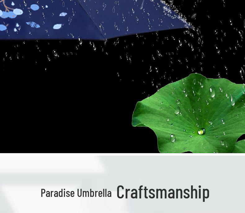 Paradise 339 Three-Fold Silk Screen Umbrella - Versatile Sunshade and Rain Umbrella for Men and Women