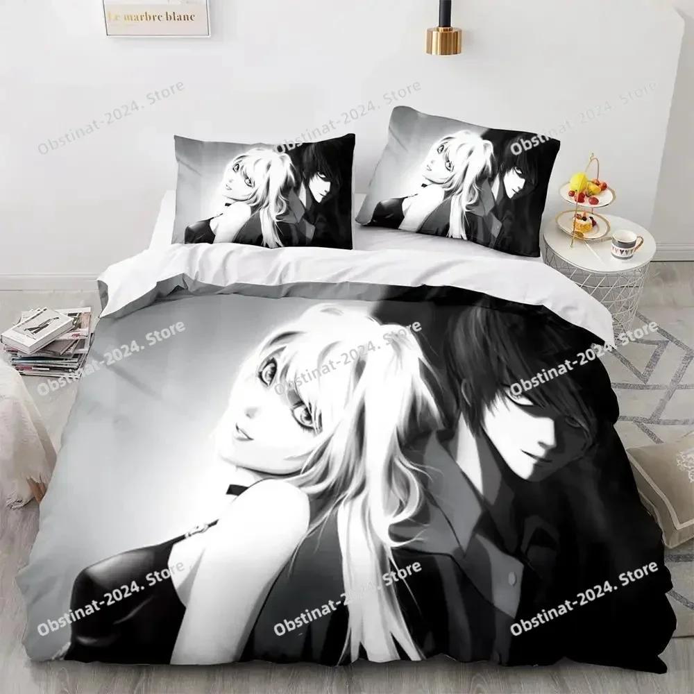 Комплект постельного белья Death Note Single Twin Full Queen King Size Bed Set Adult Kids Bedroom Duvet cover Sets 3D Print Anime Death Note