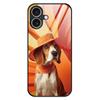 For iPhone 17 Case Anti Drop PC TPU Tempered Glass Pattern Printing Phone Back Cover