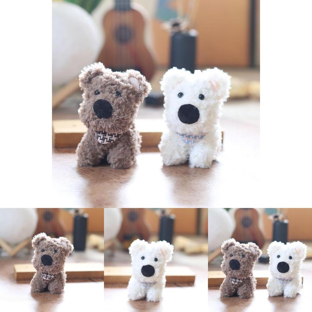 West Highland Dog Plush Keychain Backpack Charm Pp Cotton Stuffed Animal Gift For Pet Lovers