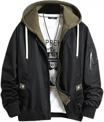 Vasarhely Nylon Grote Maat Geborduurde Capuchon Vlieg Stijlvolle Losse Stijl Maat Heren M-8XL Jas, Unisex, Blouson, Trui, MA-1 Jas, Bovenkleding,
