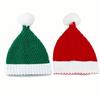 Knitting Plush Ball Soft Beanie Strip Santa Hat Comfortable Knitted Christmas Hat  Women