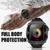 Luxury Metal Case for Apple Watch 8 7 45mm 6 44mm Band with Cover Heavy Duty Rugged Case Silicon Strap for men iWatch 6 5 4 SE 44mm Full Protective
