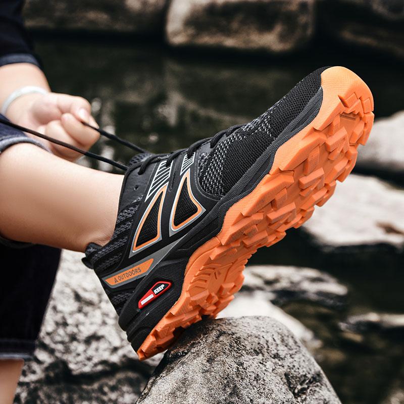 Outdoor Hiking Shoes Men‘s Mesh Weave Trekking Sneakers Breathable Climbing Trainers Walking Hunting Tactical Boots Size 39-47