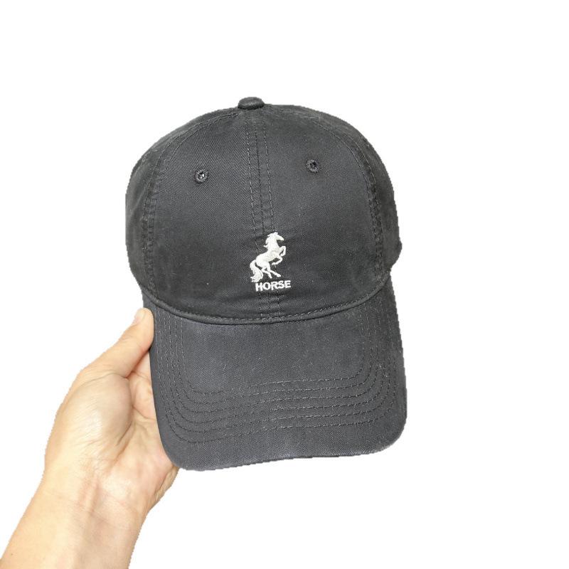 Versatile Face Small Shade Baseball Cap Children Deep Top Wide Curved Brim Big Head Circumference Outdoor Sun Protection Embroidery Cap Men