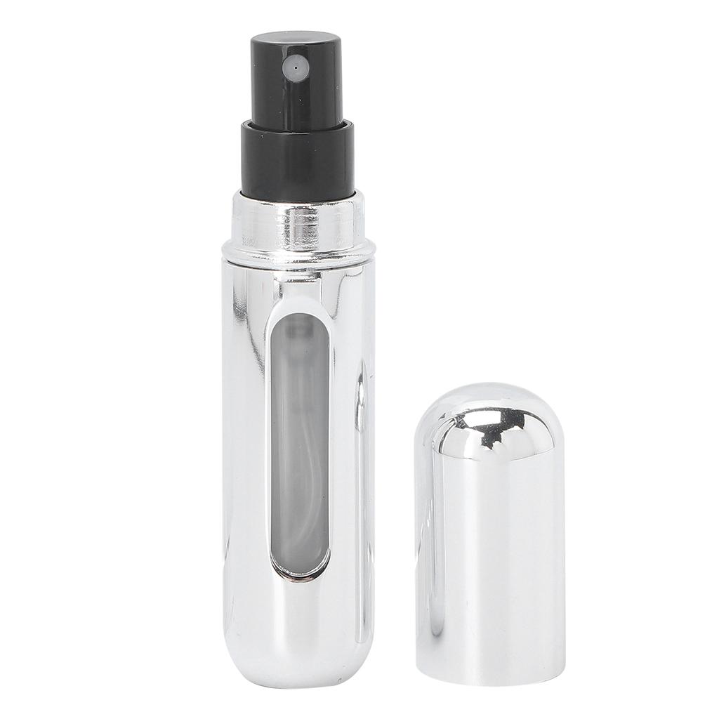 Mini Refillable Perfume Atomizer Bottle Scent Pump Case Cosmetic Spray Bottle 5mlSilver