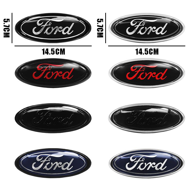 BQYI9 22.3cm 14.5cm Car Styling Logo Front Grille Emblem Rear Trunk Badge Accessories For Ford Mondeo MK2 MK4 F150 F250 F250 GT GT500