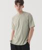 PIANER Basic Slit Short Sleeve T-Shirt (Light Khaki)