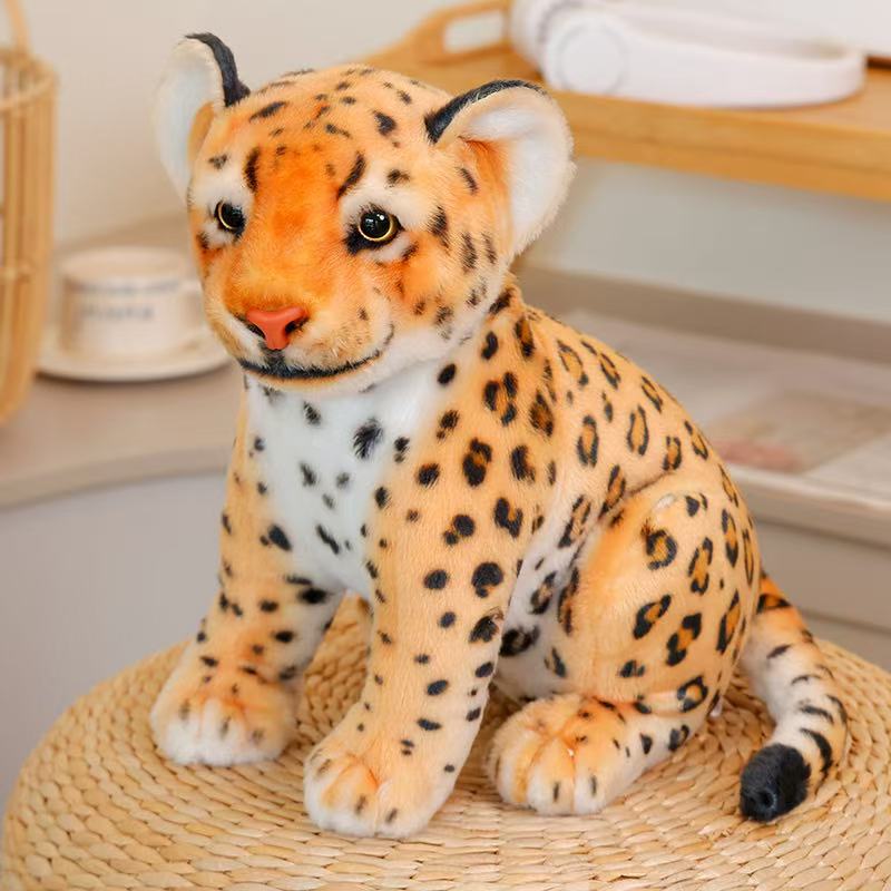 20/25/30cm Latest Simulation Tiger, Leopard, Lion Doll Stuffed Plush Toy Cartoon Anime Cute Children's Birthday Gift Fun Doll