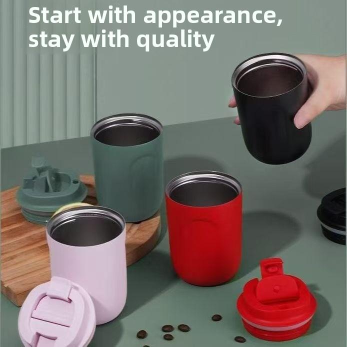 Stainless Steel Thermal Mug - Double Wall Vacuum Insulated Leakproof Thermos, Portable Travel Coffee Tumbler for Hot & Cold Drin