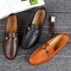2025 Penny Loafers Men Boat Shoes Casual Breathable Mens Shoes Moccasins Slip On Flats Leather Mens Driving Shoes Male Footwear
