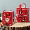 Exquisite Cartoon Christmas Gift Box Tinplate Christmas Decoration Christmas Candy Box Party Supplies Portable Xmas Ornaments