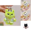 Plush Cat Keychain With Flower Shirt And Sunglasses Design For Cute Gift And Bag Decoration