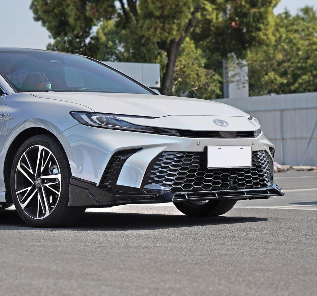 Fits '24-'25 Camry DC Model: Front Bumper Lip Kit, Side Skirts, Rear Spoiler, Top Spoiler, Rear Bumper Protectors.