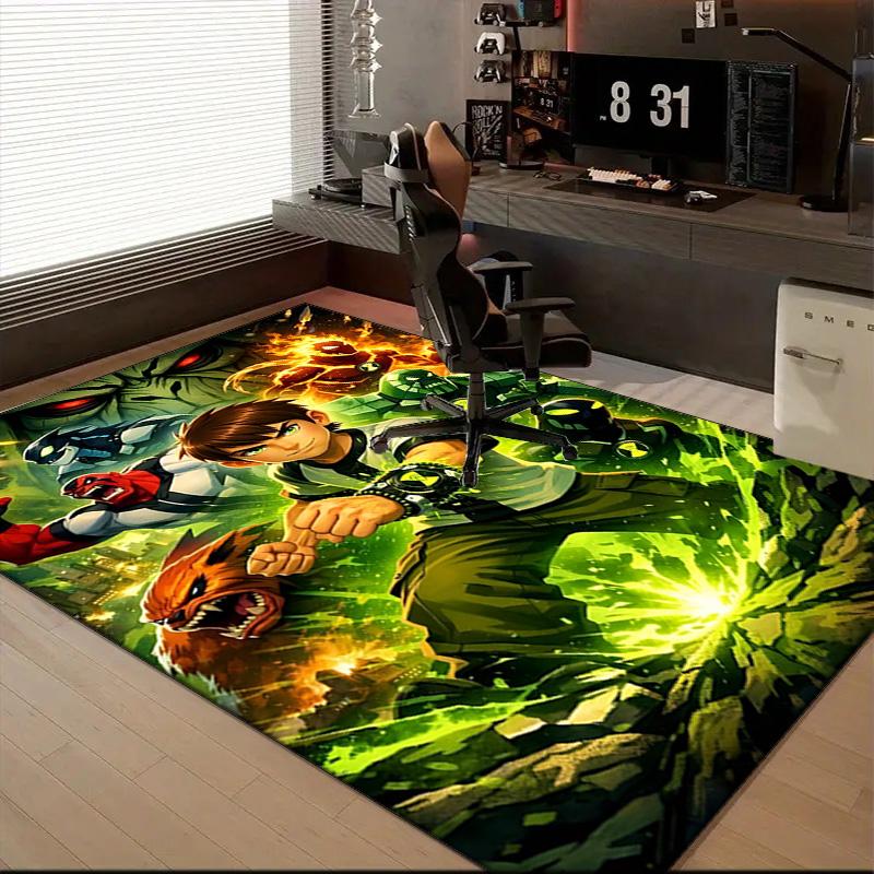Ben Alien Force Floor Mat for Living Room, Game Rooms, Office, Bedroom, Office Floor Mat Playful Design, Christmas Fan Gifts