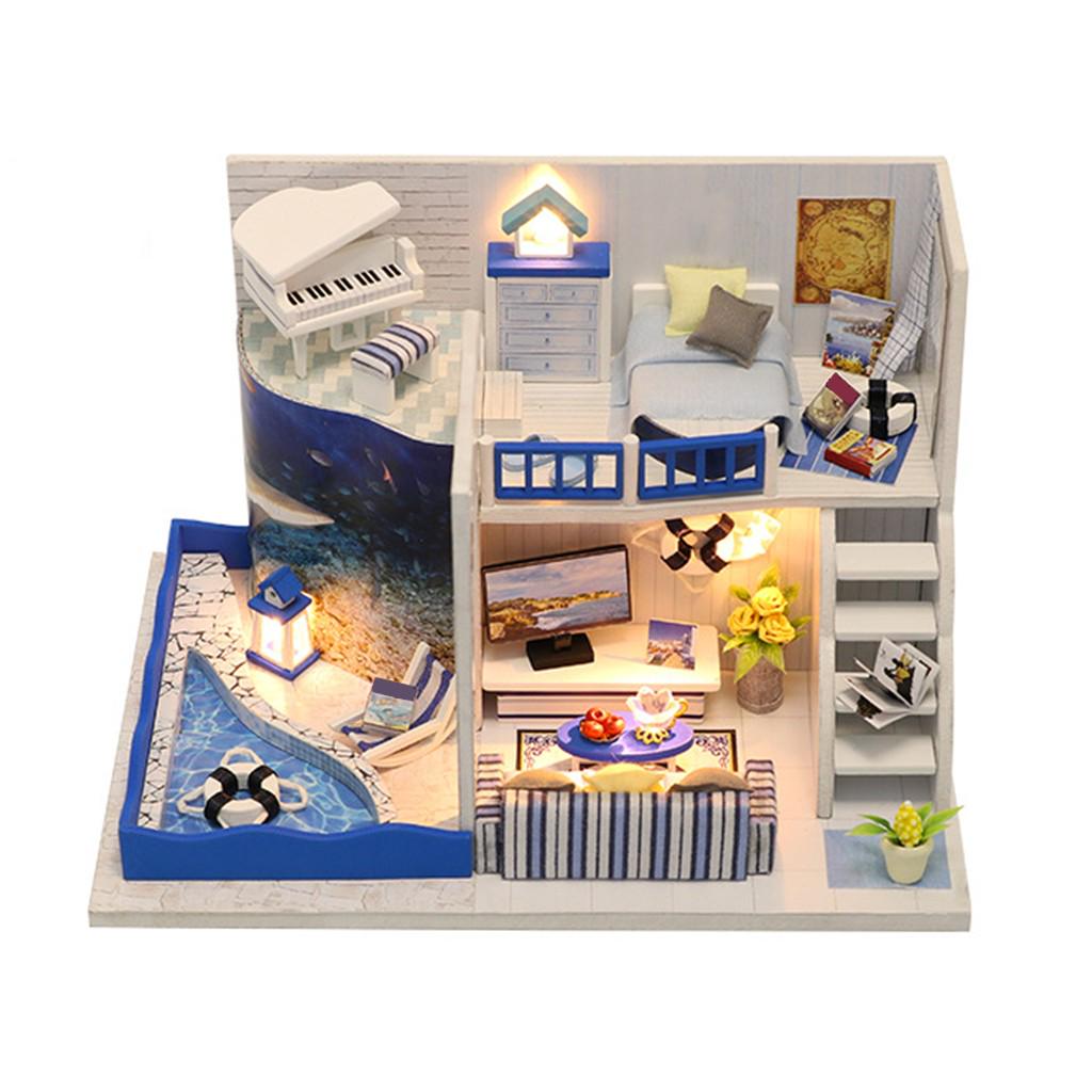 

DIY Miniature Dollhouse Furniture Sea Creative Room Decorate Craft Gifts