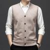 Single Breasted Pullover Autumn Sleeveless Vests Men Work Sweater Knitted Male Waistcoat Jumper Pullovers Roupas Masculinas