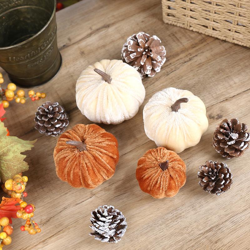 Halloween Decoration Item - Plush Imitation Pumpkin - Halloween Festive Accessory