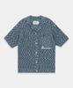 KINETO Twist Two-Tone Knit Shirt_Navy